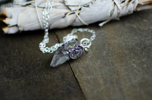 Himalayan Quartz Crystal Necklace in Sterling Silver