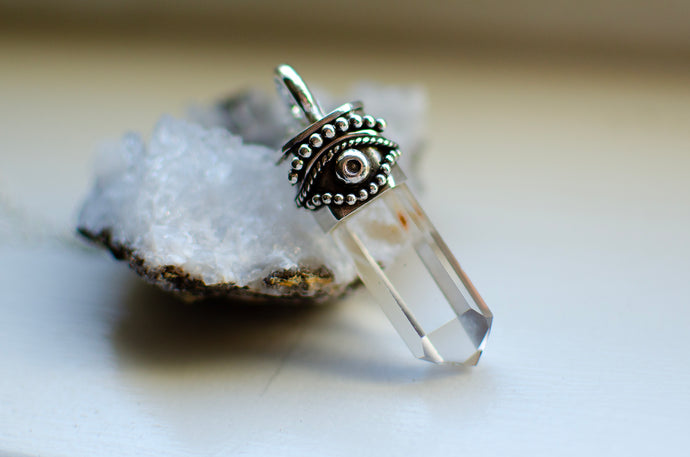 Evil Eye Phantom Quartz Pendant