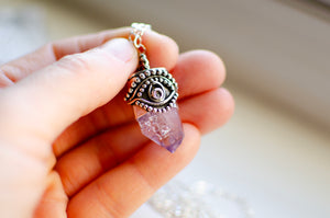 Veracruz Amethyst Evil Eye Necklace