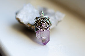 Veracruz Amethyst Evil Eye Necklace