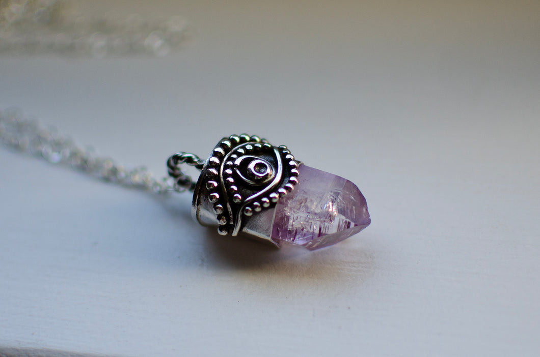 Veracruz Amethyst Evil Eye Necklace