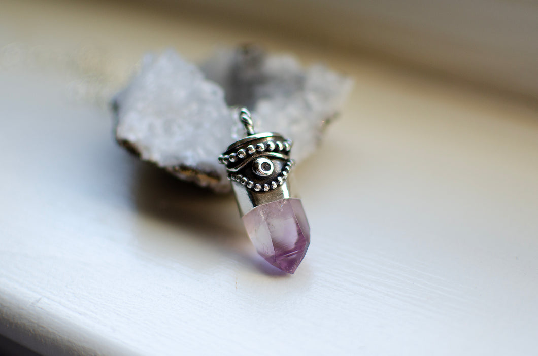 Veracruz Amethyst Evil Eye Necklace