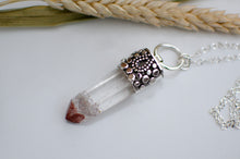 Load image into Gallery viewer, Phantom Quartz with Hematite Crystal Point Talisman