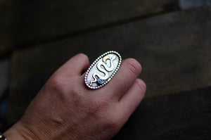 Inlay Snake Ring - Size 7