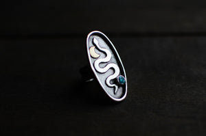 Inlay Snake Ring - Size 8