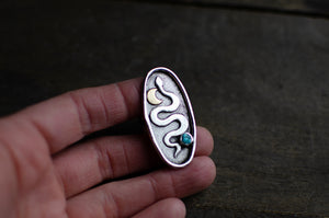 Inlay Snake Ring - Size 8