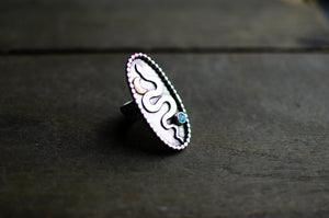 Inlay Snake Ring - Size 6