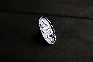 Inlay Snake Ring - Size 6