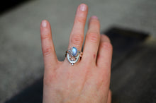 Load image into Gallery viewer, Rainbow Moonstone Ring Set - Size 7 - schilverjewelry