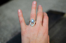 Load image into Gallery viewer, Rainbow Moonstone Ring Set - Size 7 - schilverjewelry